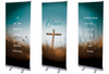 Church Retractable Banner Stands - Louisiana Sign Guy | Signs, Cards, Billboards, and Brochures
