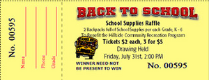 School Raffle Tickets - Louisiana Sign Guy | Signs, Cards, Billboards, and Brochures