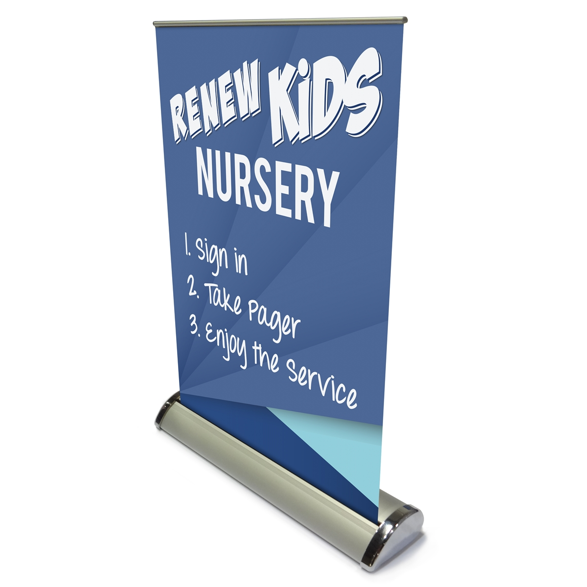 Church Table Top Retractable Banners - Louisiana Sign Guy | Signs, Cards, Billboards, and Brochures
