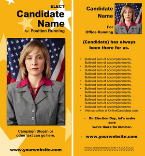 Political/Campaign Rack/Push Cards - Louisiana Sign Guy | Signs, Cards, Billboards, and Brochures