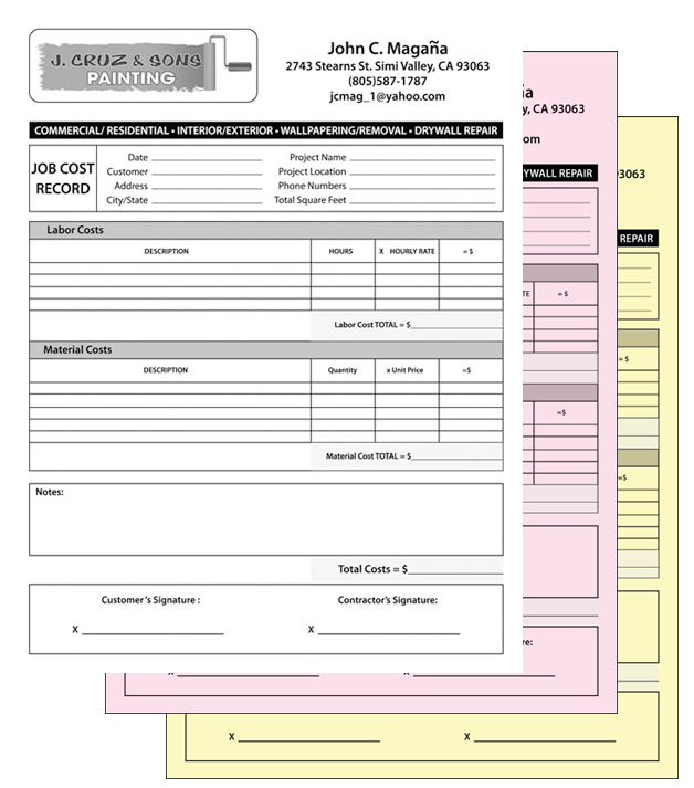 Office/Business Carbonless Forms - Louisiana Sign Guy | Signs, Cards, Billboards, and Brochures