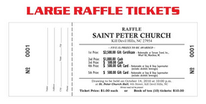 Church Raffle Tickets - Louisiana Sign Guy | Signs, Cards, Billboards, and Brochures
