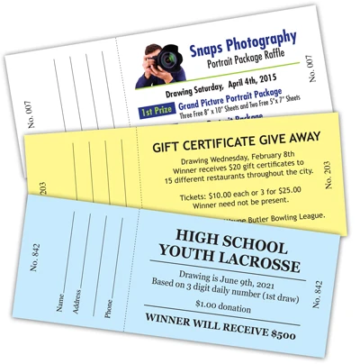 Office/Business Raffle Tickets - Louisiana Sign Guy | Signs, Cards, Billboards, and Brochures