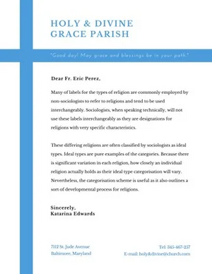 Church Letterheads - Louisiana Sign Guy | Signs, Cards, Billboards, and Brochures